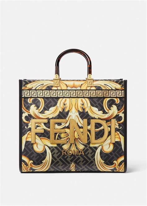 fendi x versace tote bag